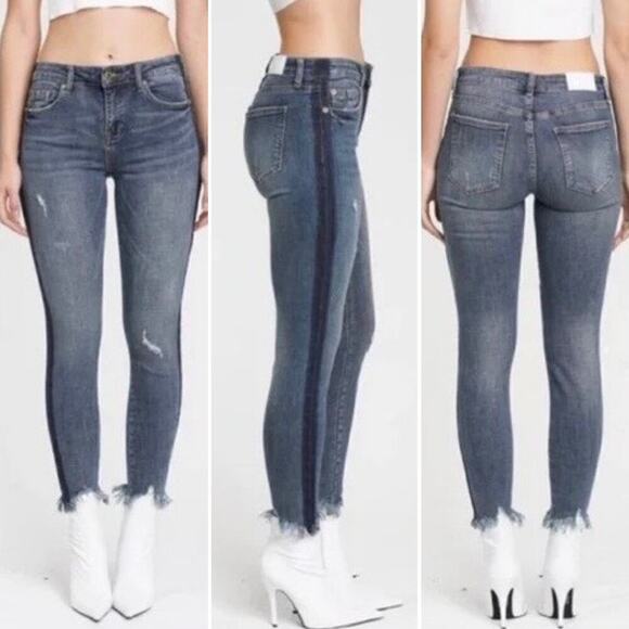 Pistola Women's Audrey Striped Skinny Jeans in Monaco Style # P6730JFK-MNC Sz 30 - Picture 3 of 10